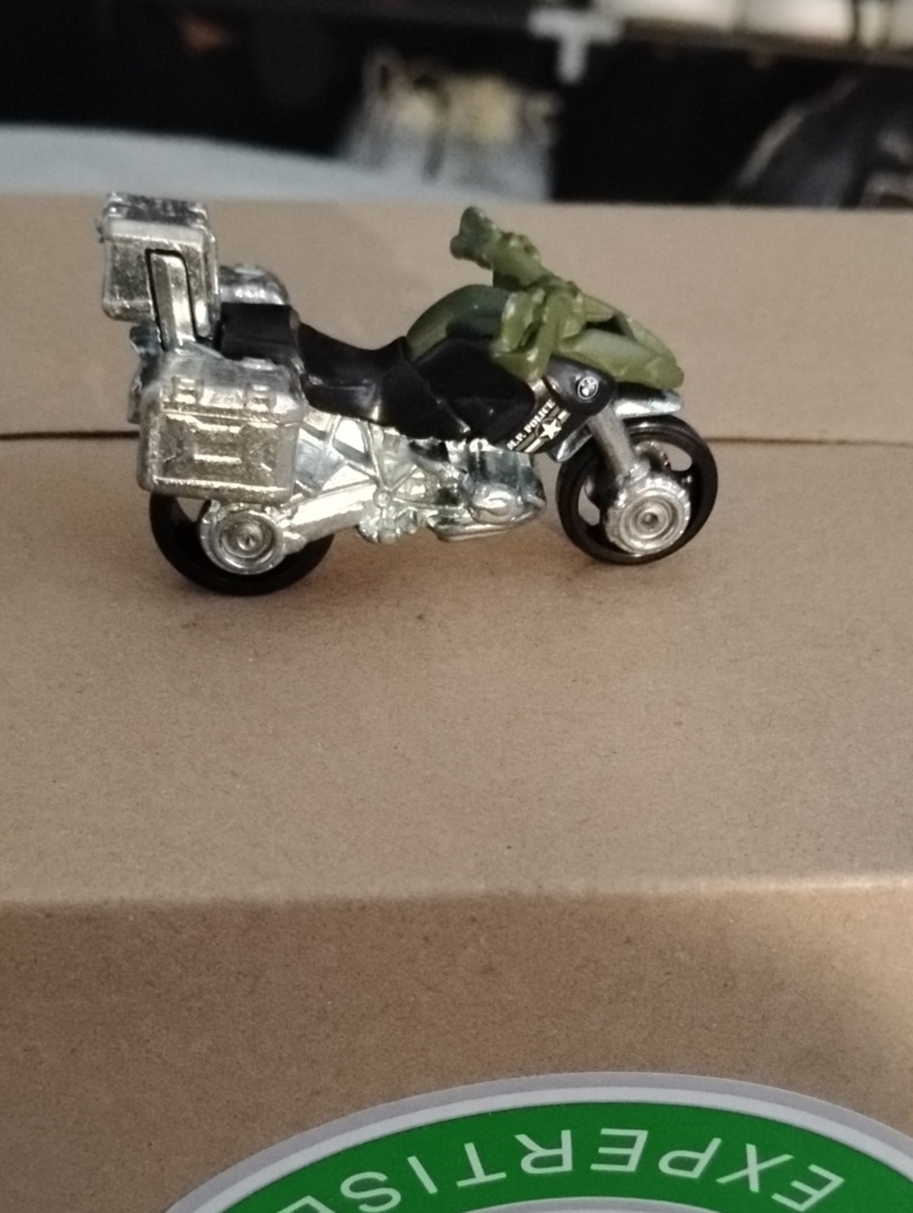Die-Cast BMW M.P. Police Bike With Saddle Bags